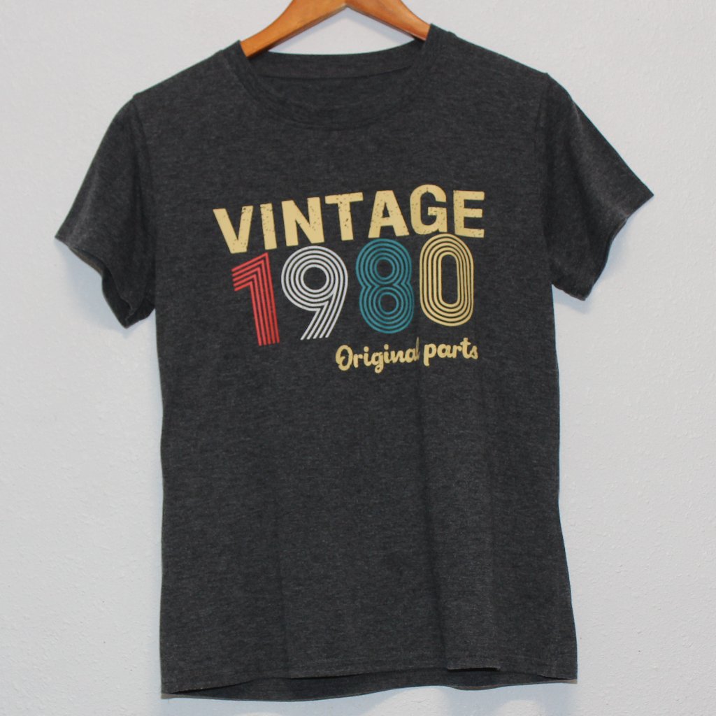 Womens Graphic TShirt Vintage 1980 Original Parts Size S